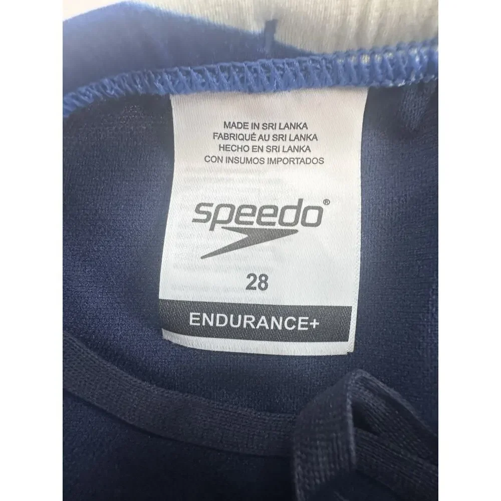 Speedo Endurance+ Swim Brief Men’s Size 28 Blue Clear Green NWT